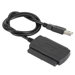 3 w 1 USB 2.0 na IDE/SATA - dysk twardy 2,5" 3,5" - konwerter HDD - przejściówka - kabelDyski twarde