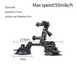 Autoruit zuignap - 1/4" statief - adapter - montage voor GoPro / SJCAM Xiaomi Yi 4KBevestigingen