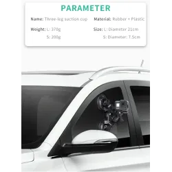 Autoruit zuignap - 1/4" statief - adapter - montage voor GoPro / SJCAM Xiaomi Yi 4KBevestigingen