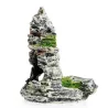 Moss trädkoja - med grotta - hartsakvarium dekoration