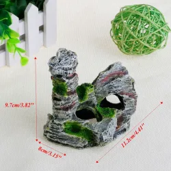 Moss trehytte - med hule - harpiks akvarium dekorasjon