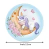 Adesivi rotondi decorativi - etichette premio - per bambini - unicorno / sole / nuvola / grazie / super