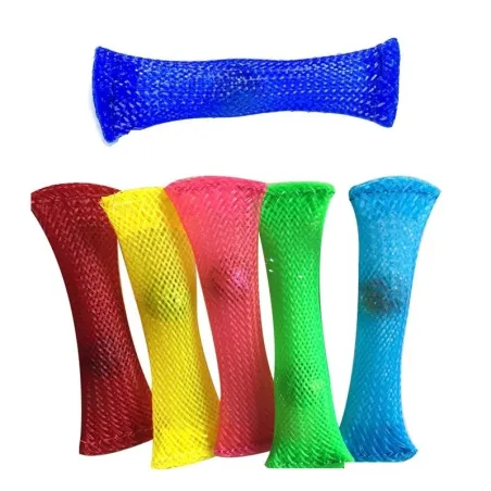 Squeeze fidget toy - anti-stress - nätrör med marmorboll