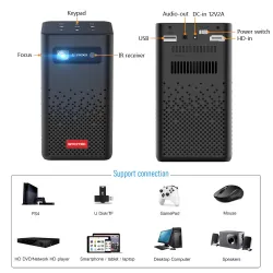 BYINTEK P20 M - Pico Smart - mini proiettore portatile - TV senza schermo - Android - Wifi - LED - DLP - 4K - 1080P