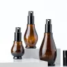 PerfumeBotella de spray de vidrio - marrón oscuro - protección solar - contenedor de muestras de cosméticos / perfumes