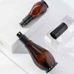 Glass sprayflaske - mørkebrun - solbeskyttelse - kosmetikk / parfyme prøvebeholder