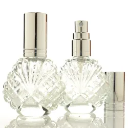Kryształowa szklana butelka - z atomizerem - na perfumy - wielokrotnego użytku - 15mlPerfumy