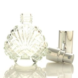 Kristallglasflasche - mit Zerstäuber - für Parfüm - wiederverwendbar - 15ml