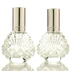 Kristallglasflasche - mit Zerstäuber - für Parfüm - wiederverwendbar - 15ml