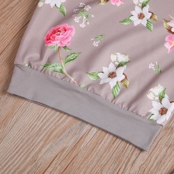 Klassieke set voor kinderen - trui met lange mouwen - broek - met bloemenprintKleding