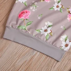 Klassiskt set för barn - långärmad tröja - byxor - med blommönster