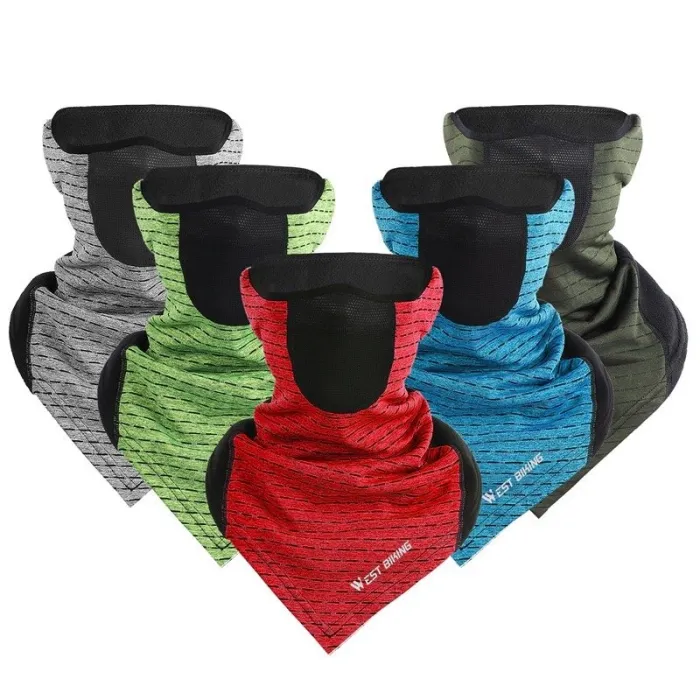 Sciarpa multifunzione - mezza maschera da ciclismo - passamontagna - sport invernali - unisex