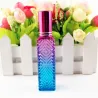 Flacon en verre carré coloré - avec atomiseur - rechargeable - pour parfum - 15ml