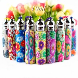 Empty glass bottle - with roll on - perfume container - refillable - 5 pieces