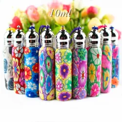Leere Glasflasche - mit Roll On - Parfümbehälter - nachfüllbar - 5 Stück
