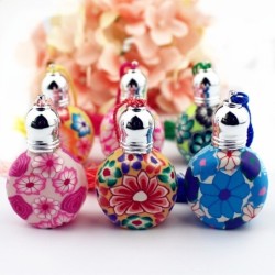 Colorful empty glass bottles - with roll on - refillable - perfume container - 10 pieces - 10ml