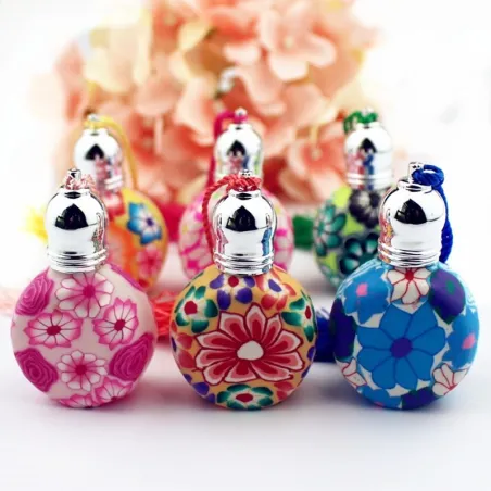 Flacons en verre vides colorés - avec roll on - rechargeables - contenant de parfum - 10 pièces - 10 ml