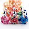 Färgglada tomma glasflaskor - med roll on - påfyllningsbar - parfymbehållare - 10 stycken - 10ml