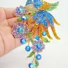 BrochesBroche de moda - con pavo real de cristal de colores