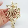 Broche à la mode - avec paon en cristal coloré