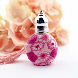 Flacons en verre vides colorés - avec roll on - rechargeables - contenant de parfum - 10 pièces - 10 ml