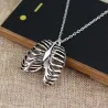 Vintage skull rib cage pendant - with necklaceNecklaces