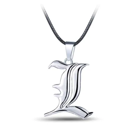Death note - letter L pendant - with rope necklaceNecklaces