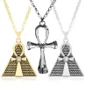 Egyptisk pyramid / korshänge - med halsband