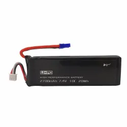 Hubsan H501S X4 batteri - 7,4V 2700mAh 10C H501S-14 - 3 delar - 1 kabel