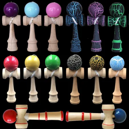 Drewniane zabawki Kendama - piłka do żonglowania - zabawka antystresowa / edukacyjna - dla dorosłych / dzieci - 12cmFidget sp...