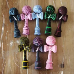 Trä Kendama leksaker - jonglering boll - avstressande / pedagogisk leksak - för vuxna / barn - 12cm