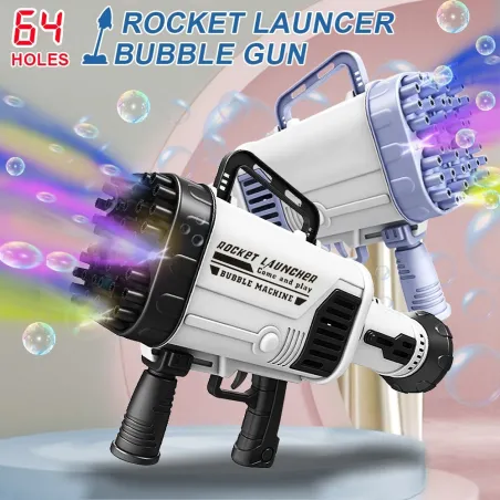 Pistolet à bulles électrique / machine - avec ventilateur de refroidissement / lumières - 64 trous