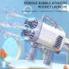 Elektrisk bubbelpistol / maskin - med kylfläkt / lampor - 64-hål