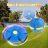 Platt blomform - skivboll - flygande UFO - med LED - kastleksak