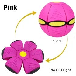 Forma de flor plana - bola de disco - OVNI voador - com LED - brinquedo de arremesso