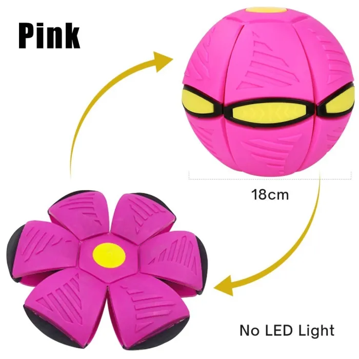 Forme de fleur plate - boule de disque - OVNI volant - avec LED - jouet à lancer