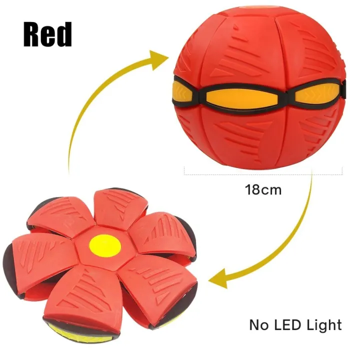 Forme de fleur plate - boule de disque - OVNI volant - avec LED - jouet à lancer