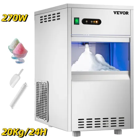 Elektrisk ismaskin - snöflingor - iskross - rostfritt stål - 270W