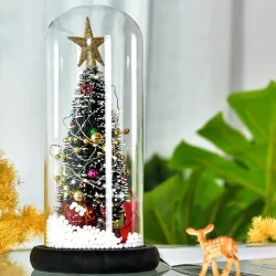 NavidadÁrbol de Navidad decorativo - en cúpula de cristal - con LED