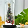 Dekorativt juletræ - i glaskuppel - med LED