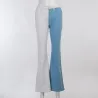 Skinny jeans - wide leg - with a hand pattern - two-colorPants