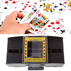 Automatyczne tasowanie kart pokerowych - zasilanie bateryjnePuzzle & gry