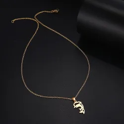 Elegant halsband med delfin