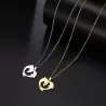 Double dolphin pendant - with necklaceNecklaces