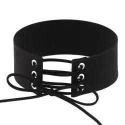CollarGargantilla sexy con cordones - collar corto de terciopelo - estilo gótico