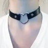 Sexy Vintage choker - kort skinnkjede med hjerte - justerbar
