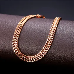 Trendy armbånd med bred netting - punk-stil - rustfritt stål