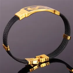 US Dollar mønster armbånd - 316L rustfrit stål