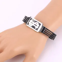US Dollar mønster armbånd - 316L rustfrit stål