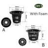 Mesh pot - basket - for hydroponic system plant / vegetable grow - with foam insert - 10 piecesGarden